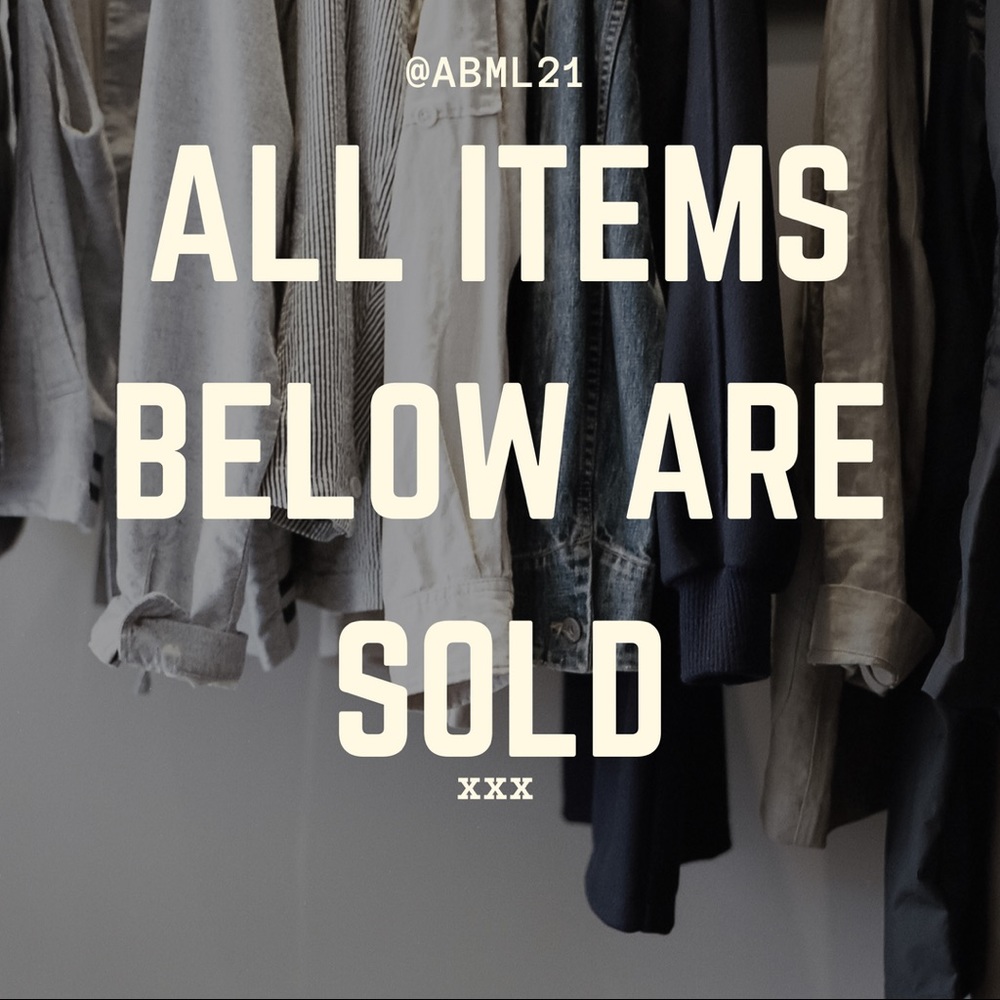 All Items Below Are Sold